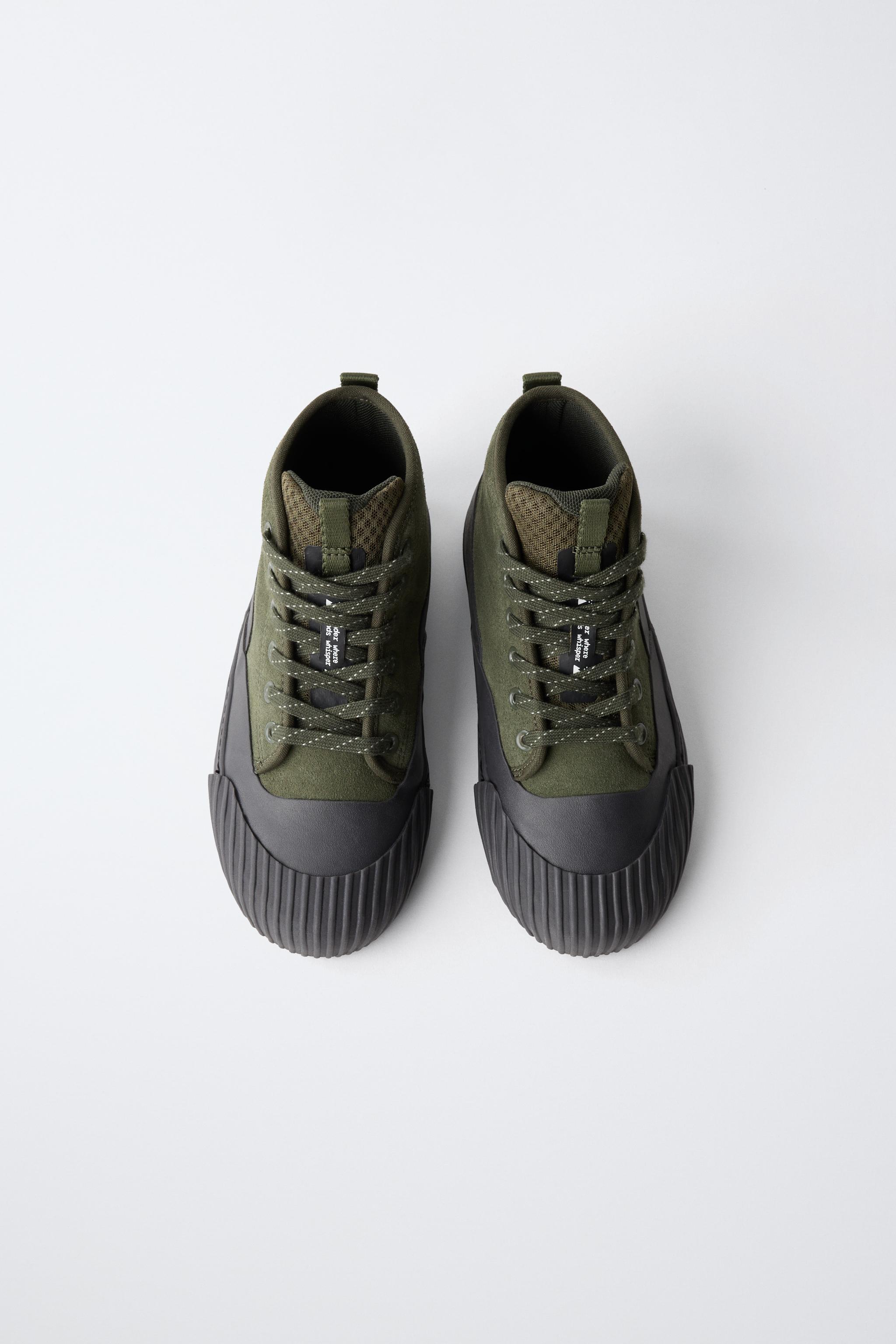 BASKETS MONTANTES EN CUIR