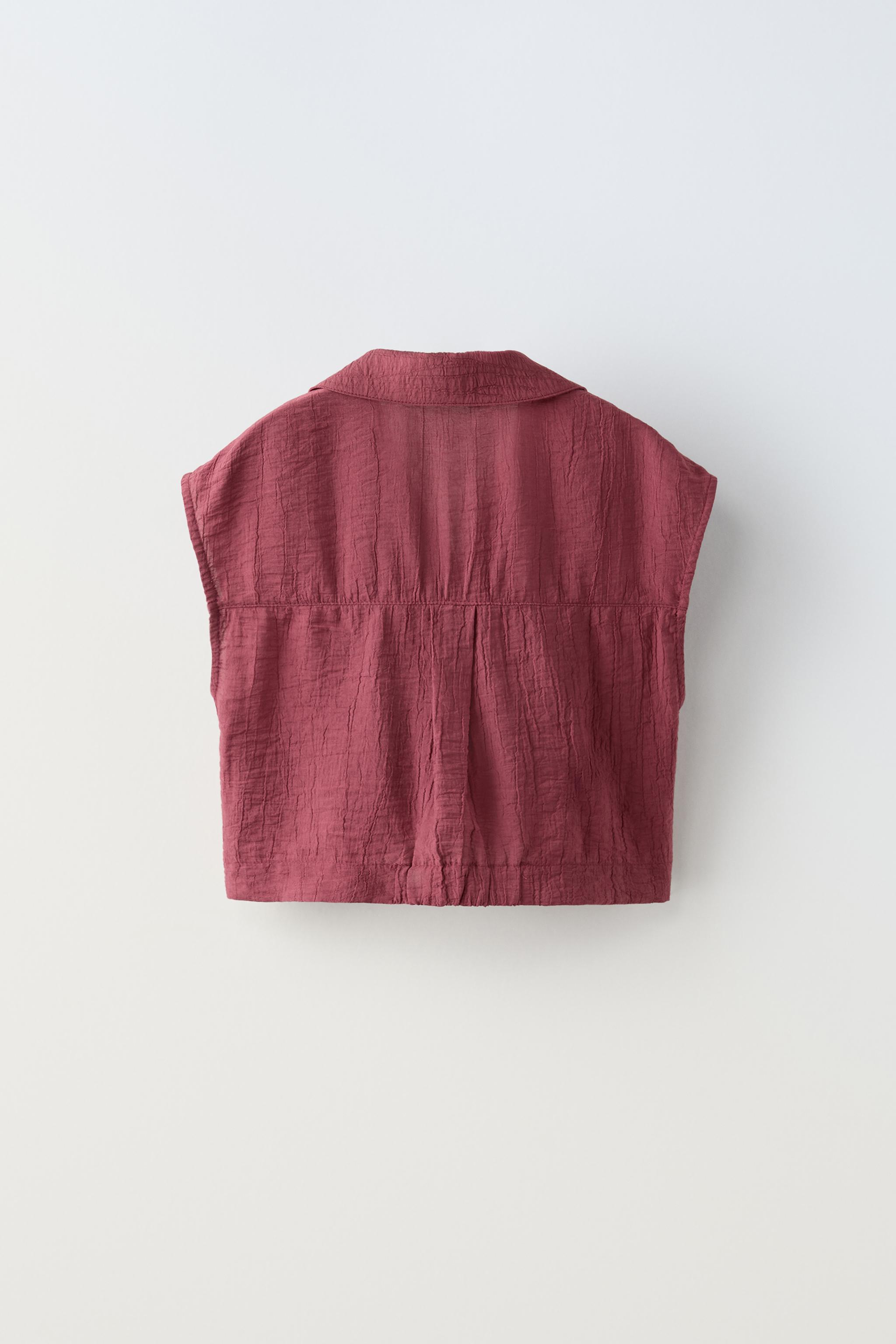 正式的 トップス テクスチャー ノット - 日本 / Japan ZARA | ボルドー トップス