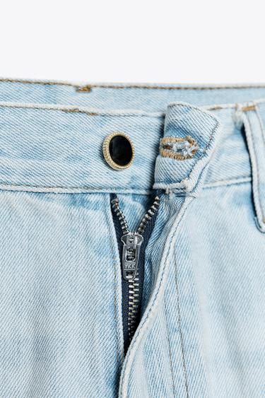 BERMUDA DENIM CULOTTE ZW COLLECTION - Bleu clair de Zara - Image 7