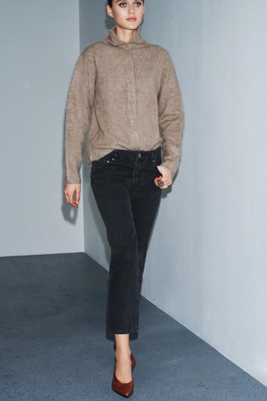 KAVBOJKE NA KORENČKA DO GLEŽNJEV KOLEKCIJA ZW S SREDNJE VISOKIM PASOM - Črna od Zare