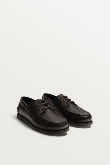 ZAPATO NÁUTICO PIEL - Marrón de Zara