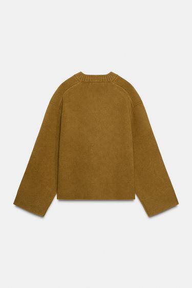 JERSEY 95% LANA MANGA LARGA - Aceite de Zara