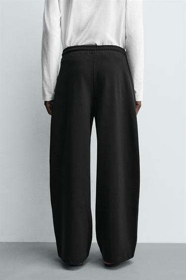 RELAXED FIT JOGGERS WITH SEAMS - Black by Zara - Image 2