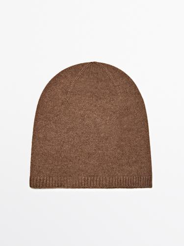 Zara Fine knit beanie - Brown - Image 0