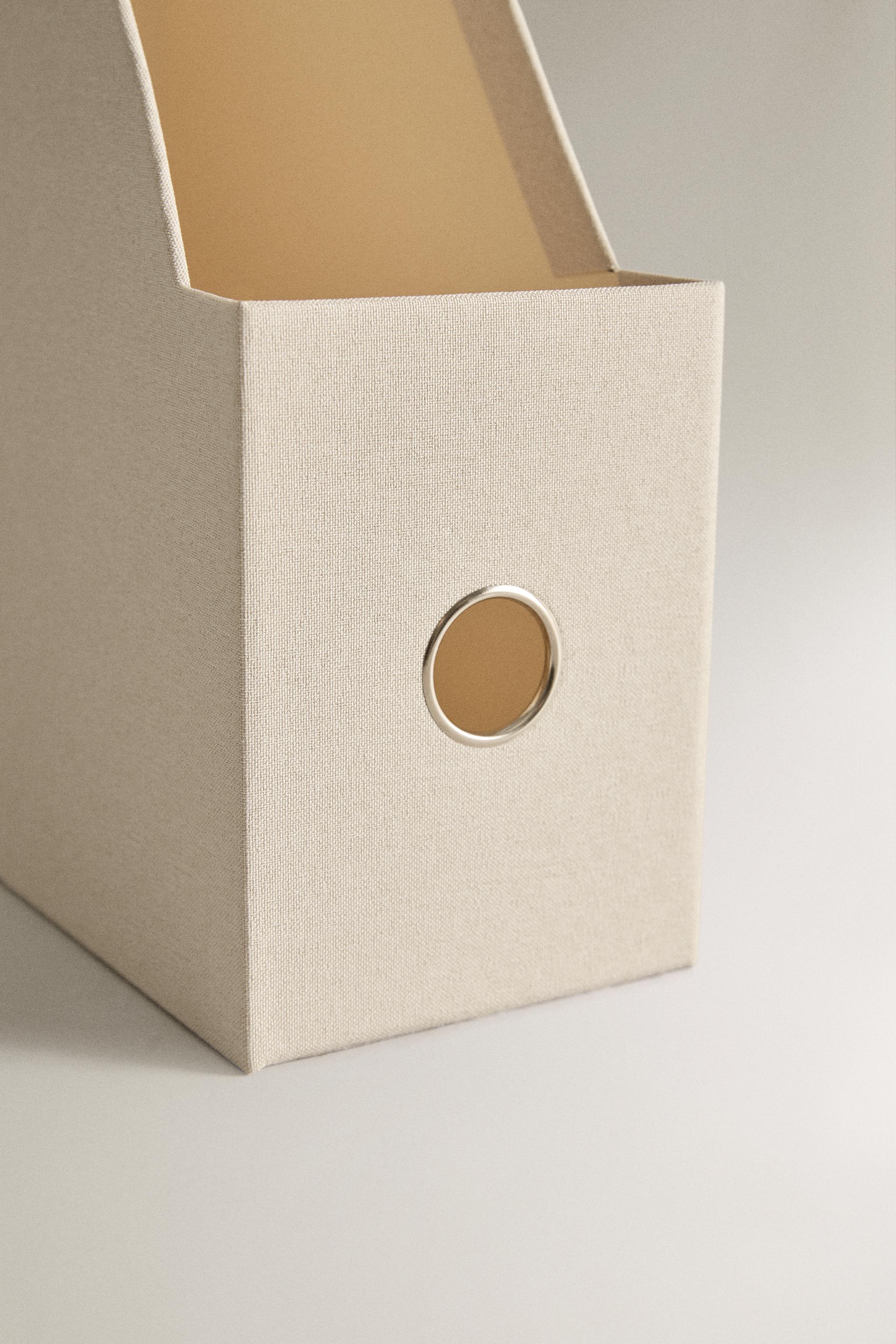 LINEN DESK FILE HOLDER