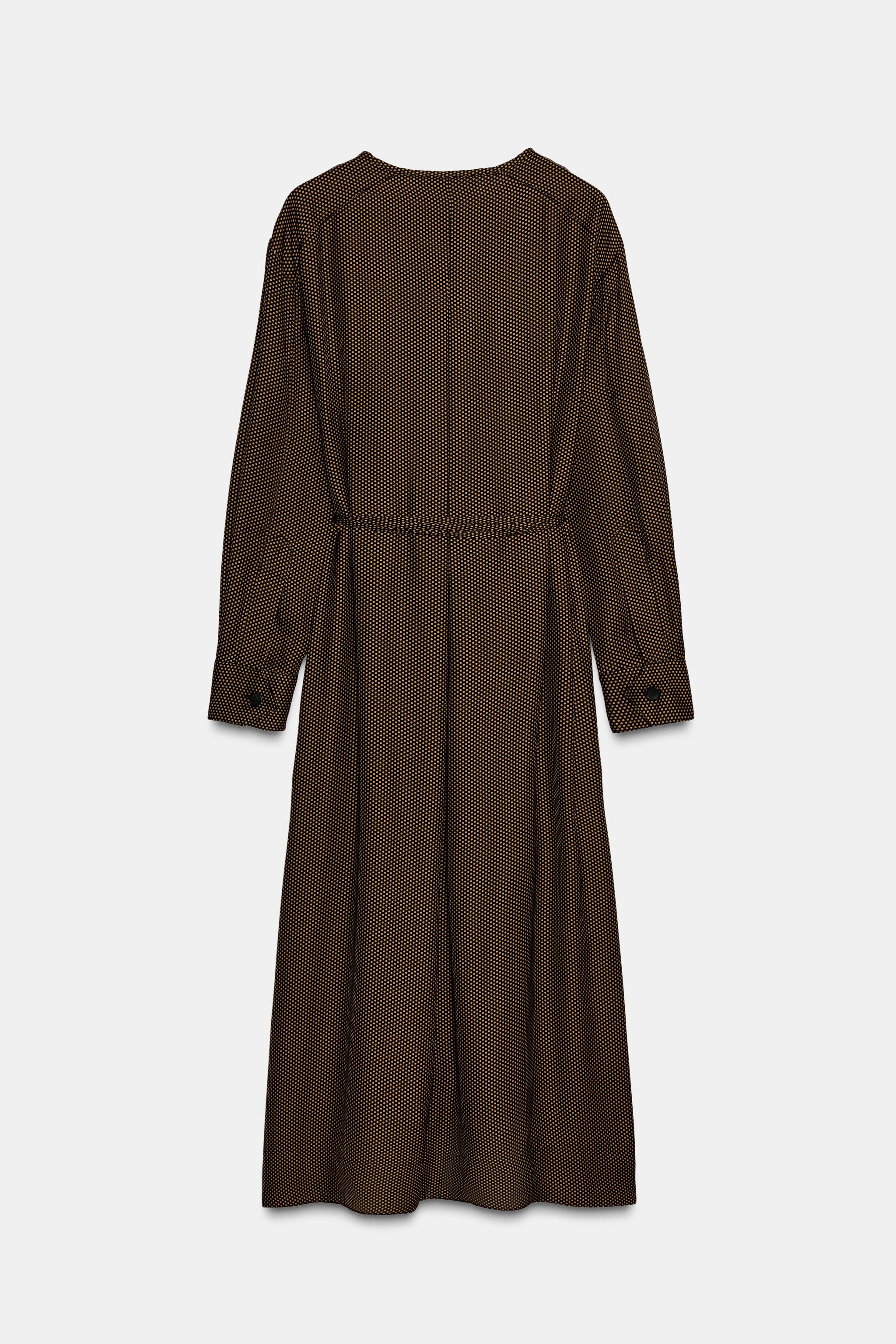 ROBE À POIS AVEC CEINTURE ZW COLLECTION