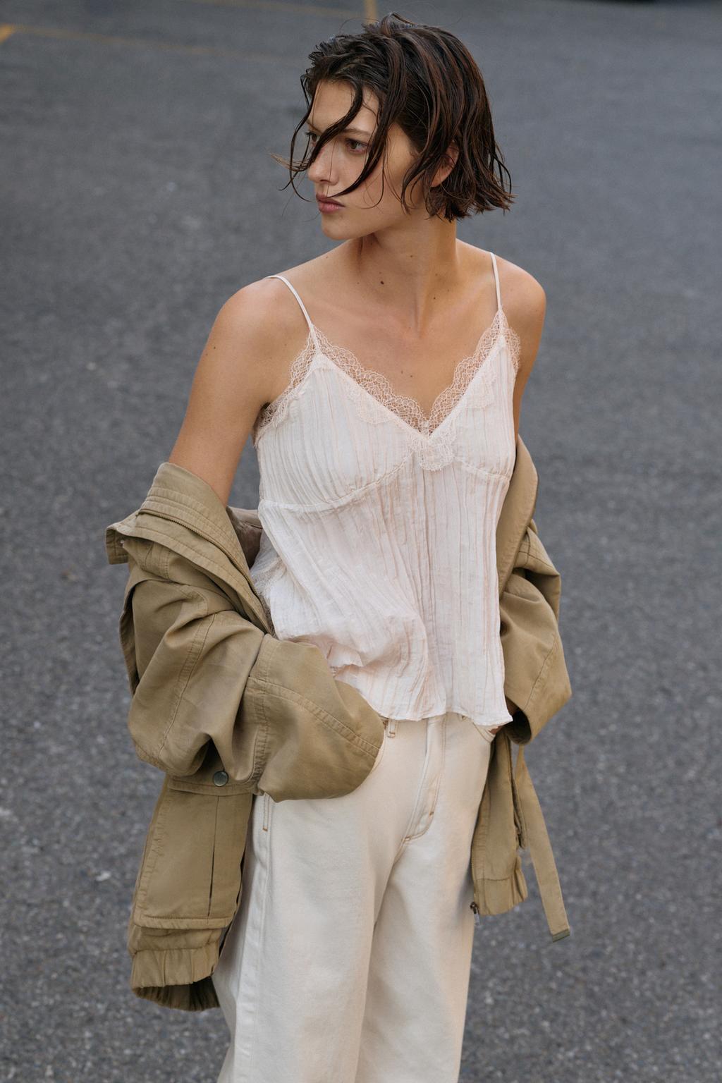 WRINKLED EFFECT CAMISOLE