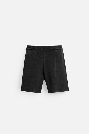 RELAXED FIT KNITTED BERMUDA SHORTS - Black by Zara - Image 6