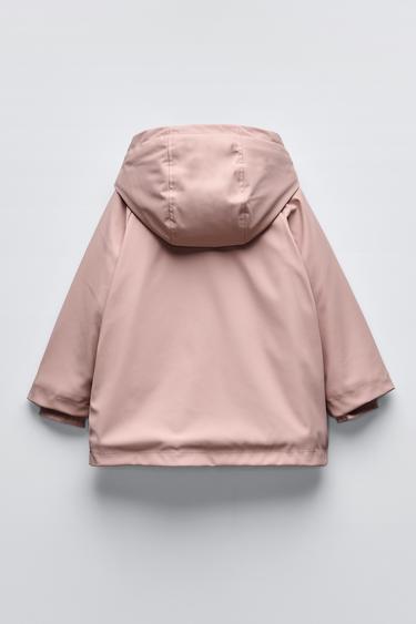 LINED HOODED RAINCOAT - Pink by Zara - Image 1