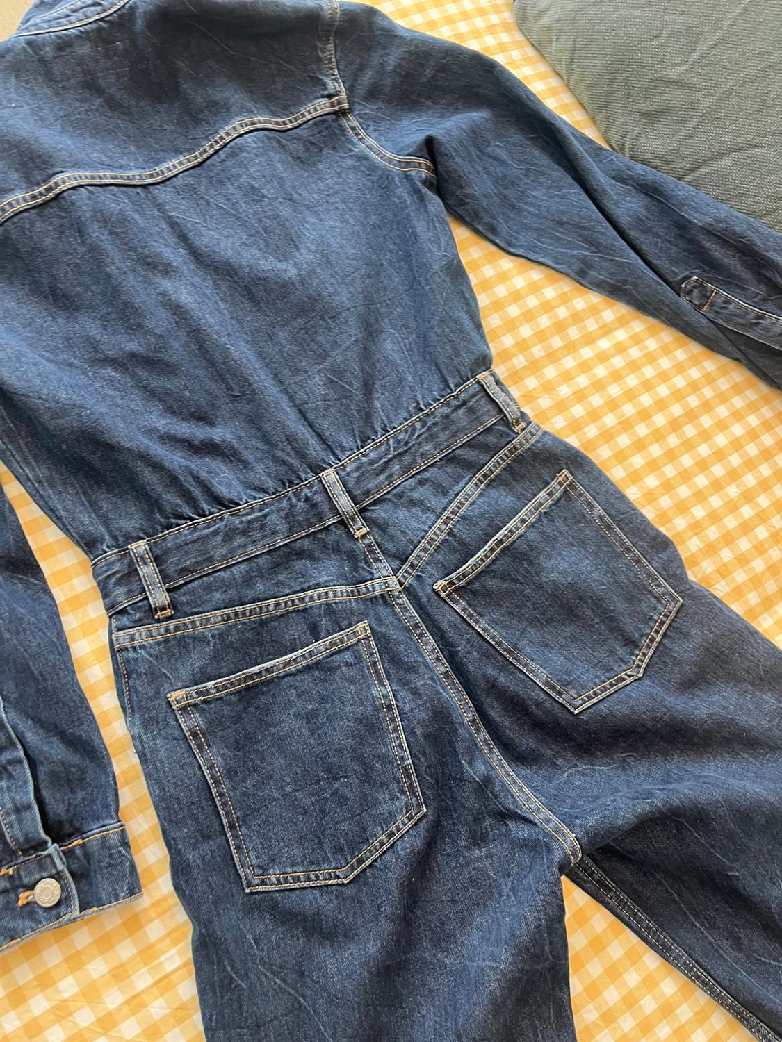 TRF WIDE LEG DENIM JUMPSUIT - Image 9
