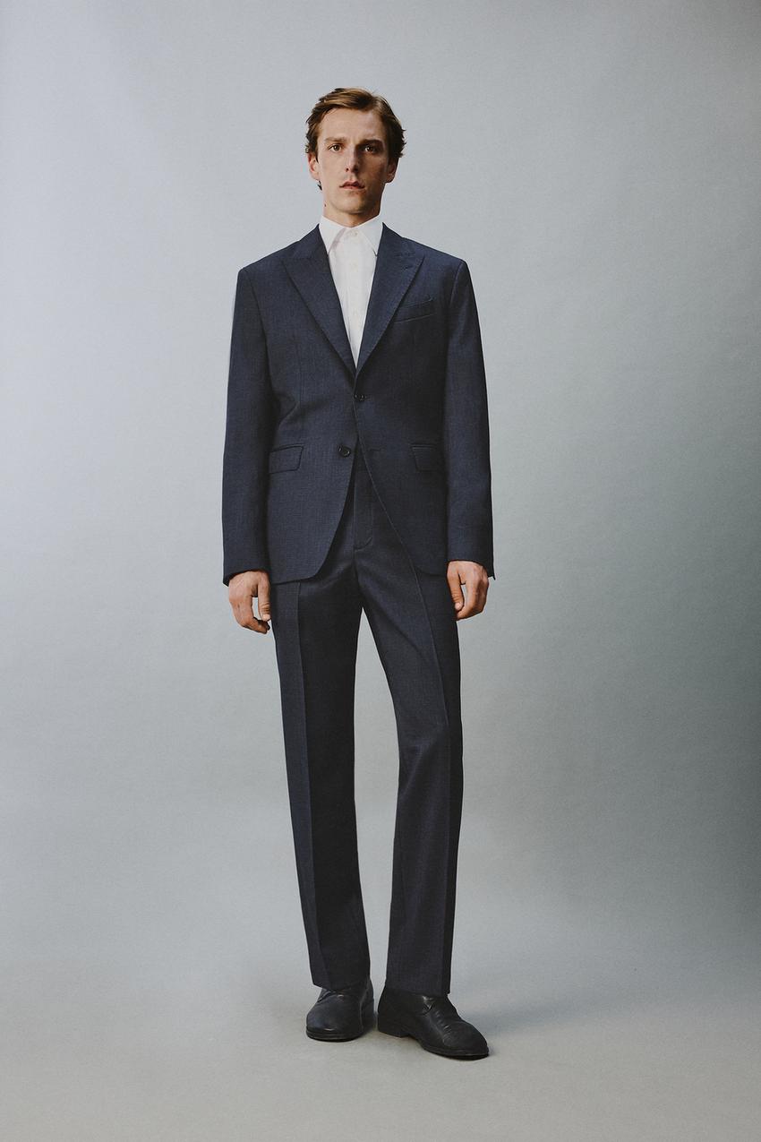 dark navy blue dress pants Bradley Midnight Navy Luxury Wool Blend Suit Pants main image 0