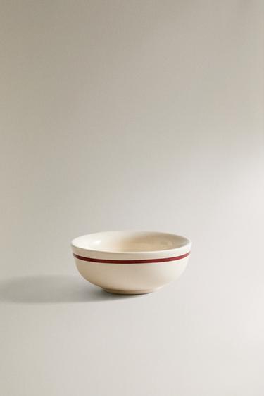 MINI PORCELAIN BREAKFAST BOWL - Dark burgundy by Zara