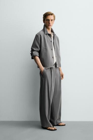 FLUID BOXY FIT OVERSHIRT - Taupe grey by Zara - Image 3
