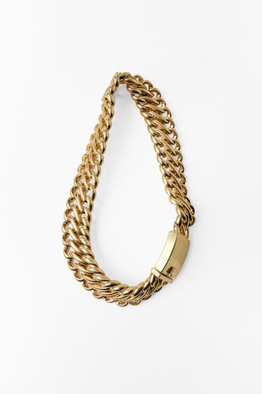 قلادة سلسلة مكتنزة - ذهبي الخاص بـ Zara