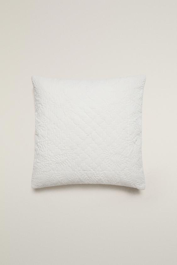 Zara COTTON VOILE THROW PILLOW COVER | KATHARINE POLE - White - Image 0