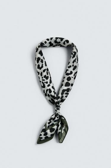 BANDANA COM ESTAMPA ANIMAL - Leopardo / Cinza da Zara - Imagem 0
