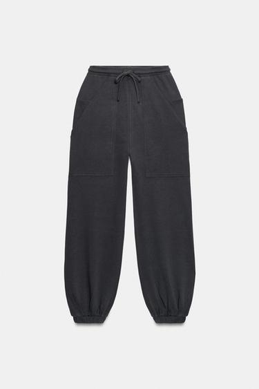 Zara POCKET JOGGERS - Charcoal gray