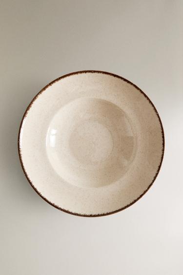 ASSIETTE À PÂTES PORCELAINE BORD ANTIQUE - Écru clair de Zara - Image 4