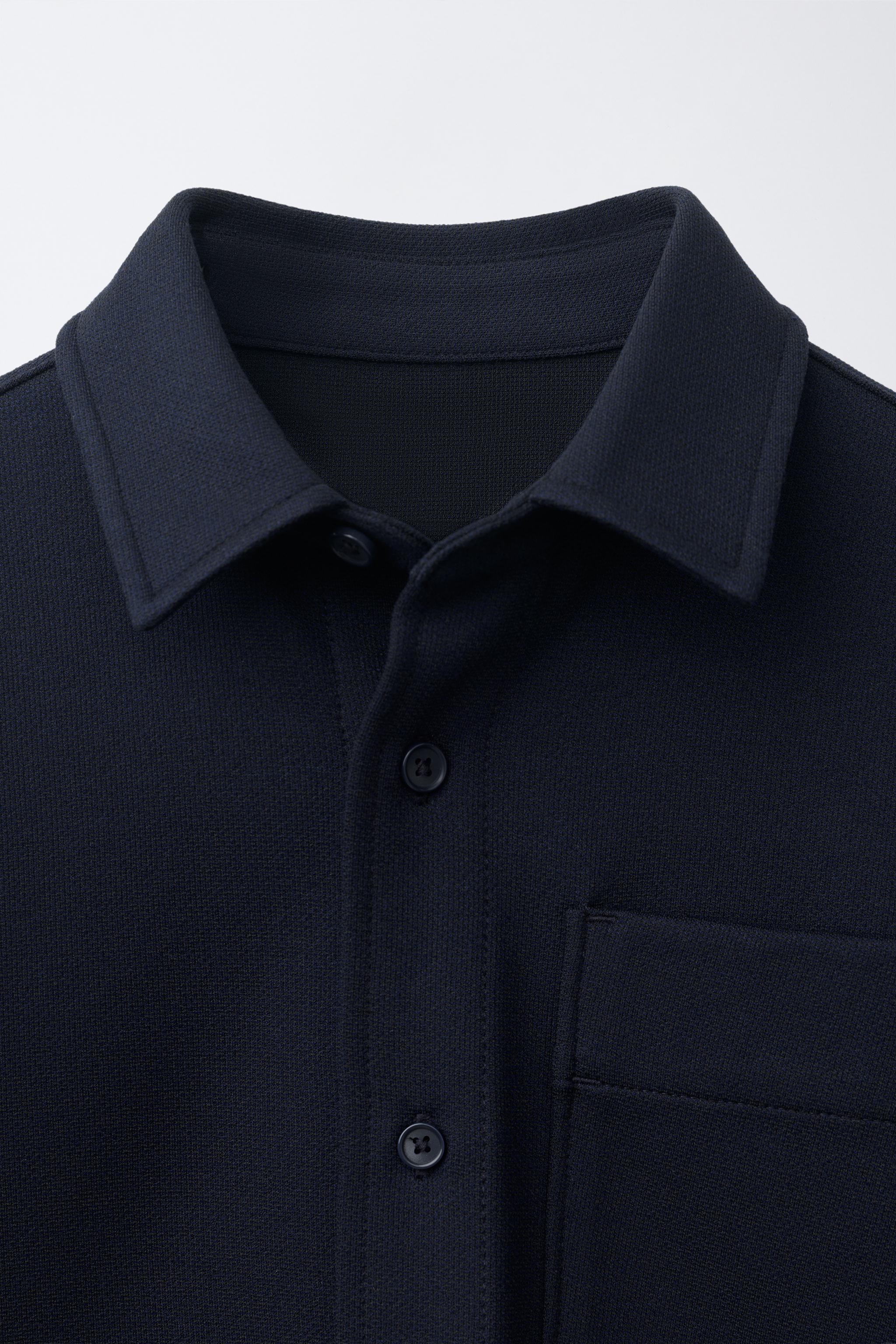 COMFORT POCKET OVERSHIRT — Navy blue