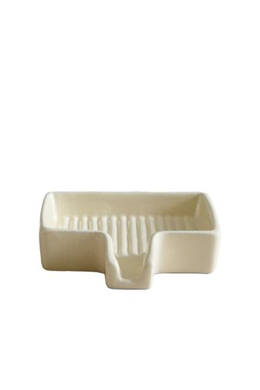 Zara CERAMIC SCOURER TRAY - Cream
