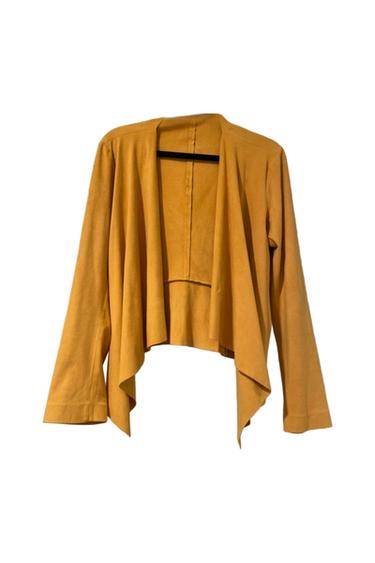 MUSTARD SUEDE CARDIGAN