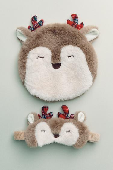 Zara REINDEER TOILETRY BAG AND EYE MASK SET -