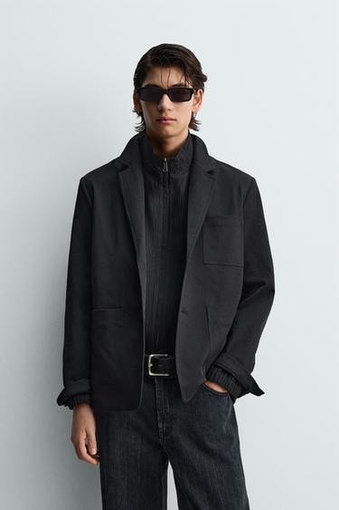 TECHNICAL POCKET BLAZER - Black by Zara