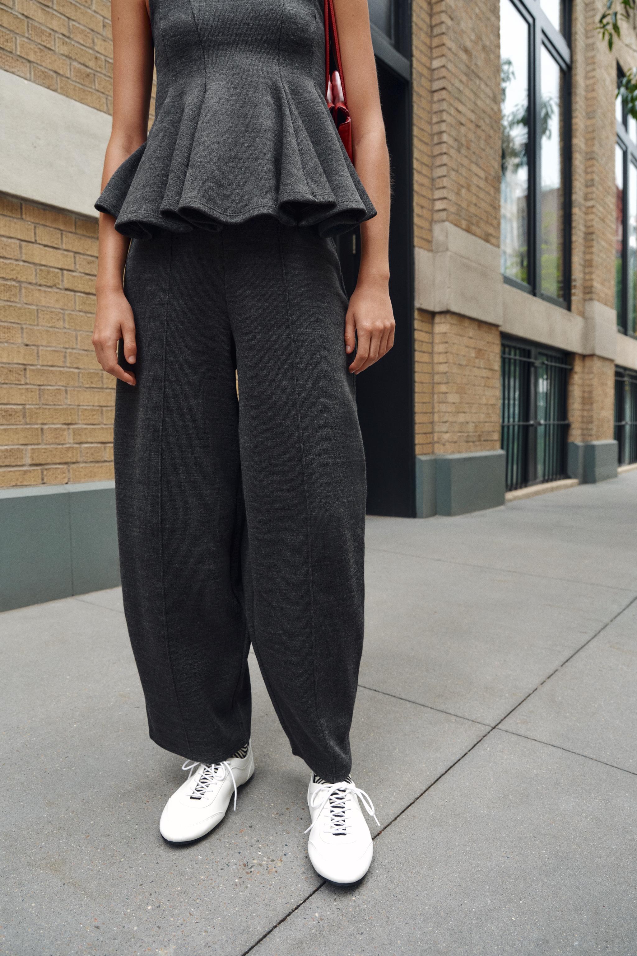 Zara Yumuşak Barrel Pantolon görsel 2