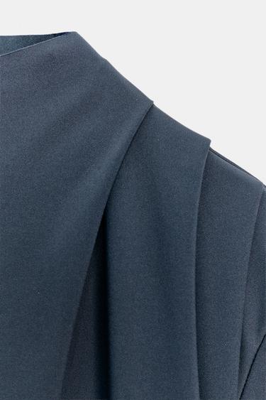 GATHERED BODYSUIT - Blue by Zara - Image 6