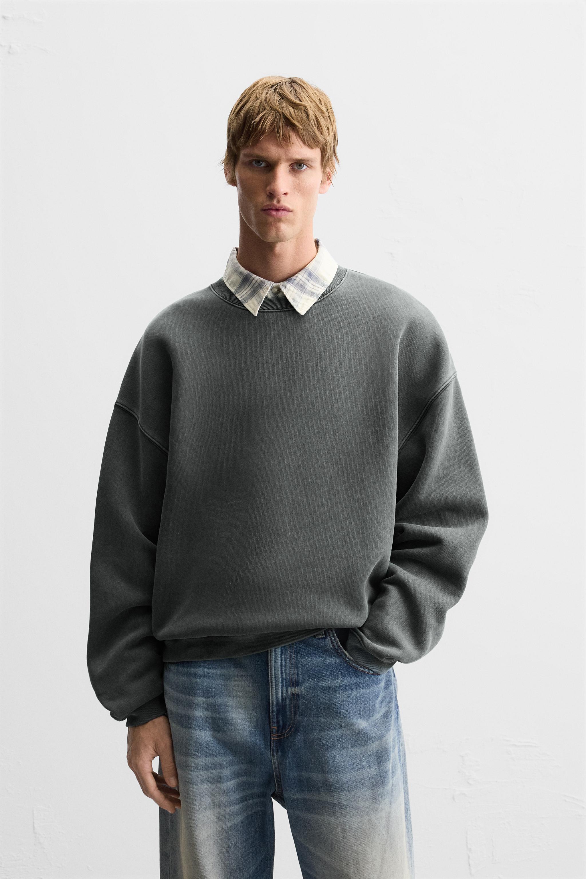 Zara crew neck sweater sale