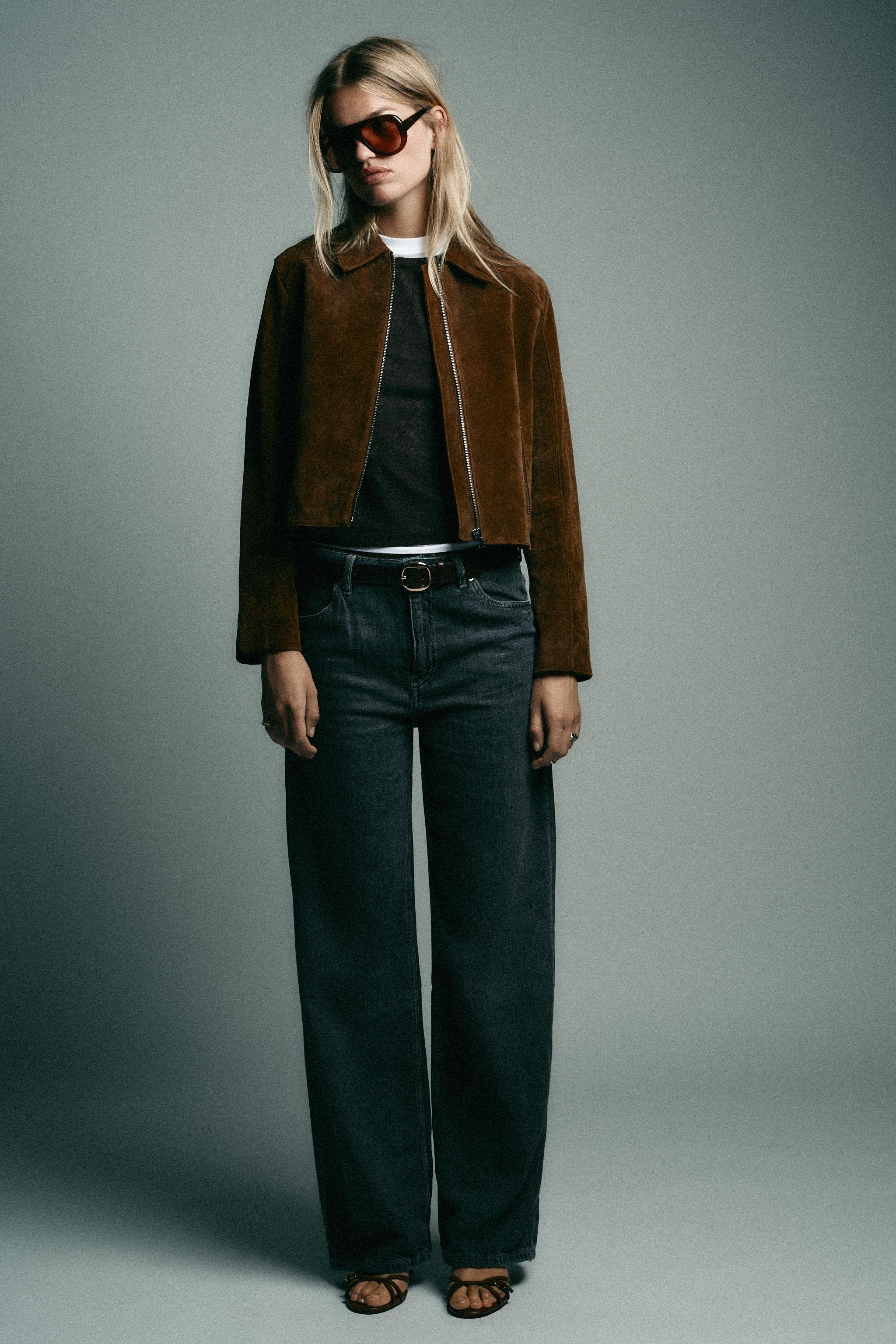 zara デトロイト ダック ブルゾン ジャケット 短丈 DOUBLE SIDED SHORT JACKET - Dark brown | ZARA United States