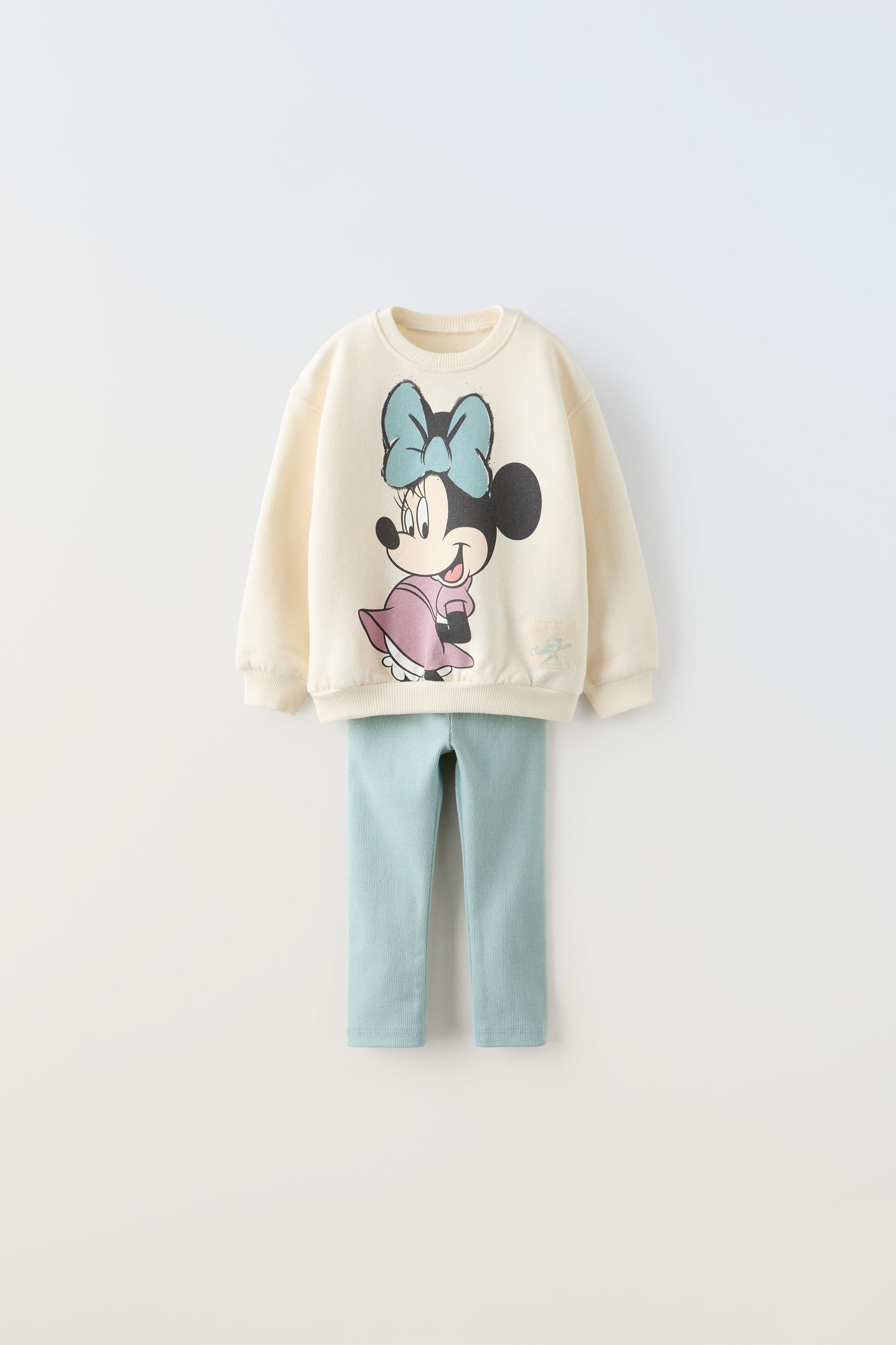 Disney Minnie Mouse Girls' Sweater and Legging Pants Set for Toddler and  Little Kids – Grey/Pink