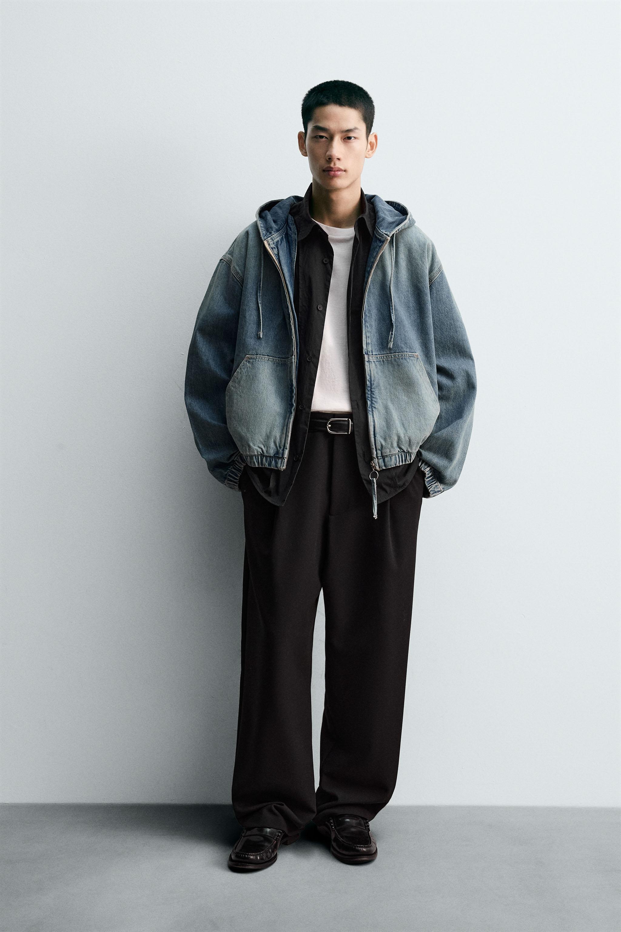ウォッシュド フード付きジャケット - グレー | ZARA Japan / 日本