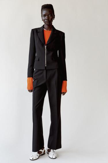 HIGH-WAIST BOOTCUT TROUSERS - Black by Zara - Image 6