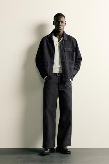 RELAXED FIT JEANS - Black by Zara