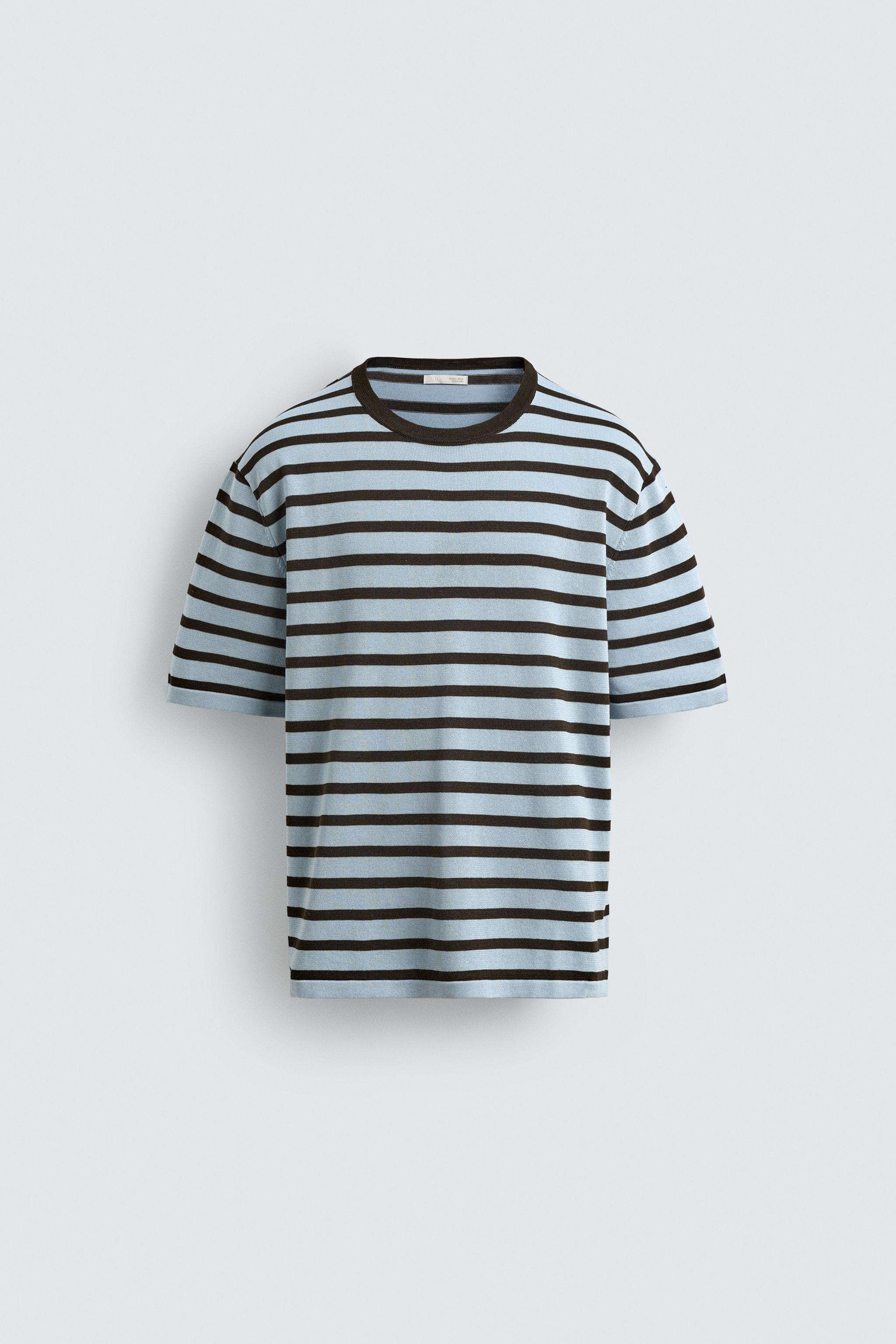 STRIPED COTTON KNIT T-SHIRT