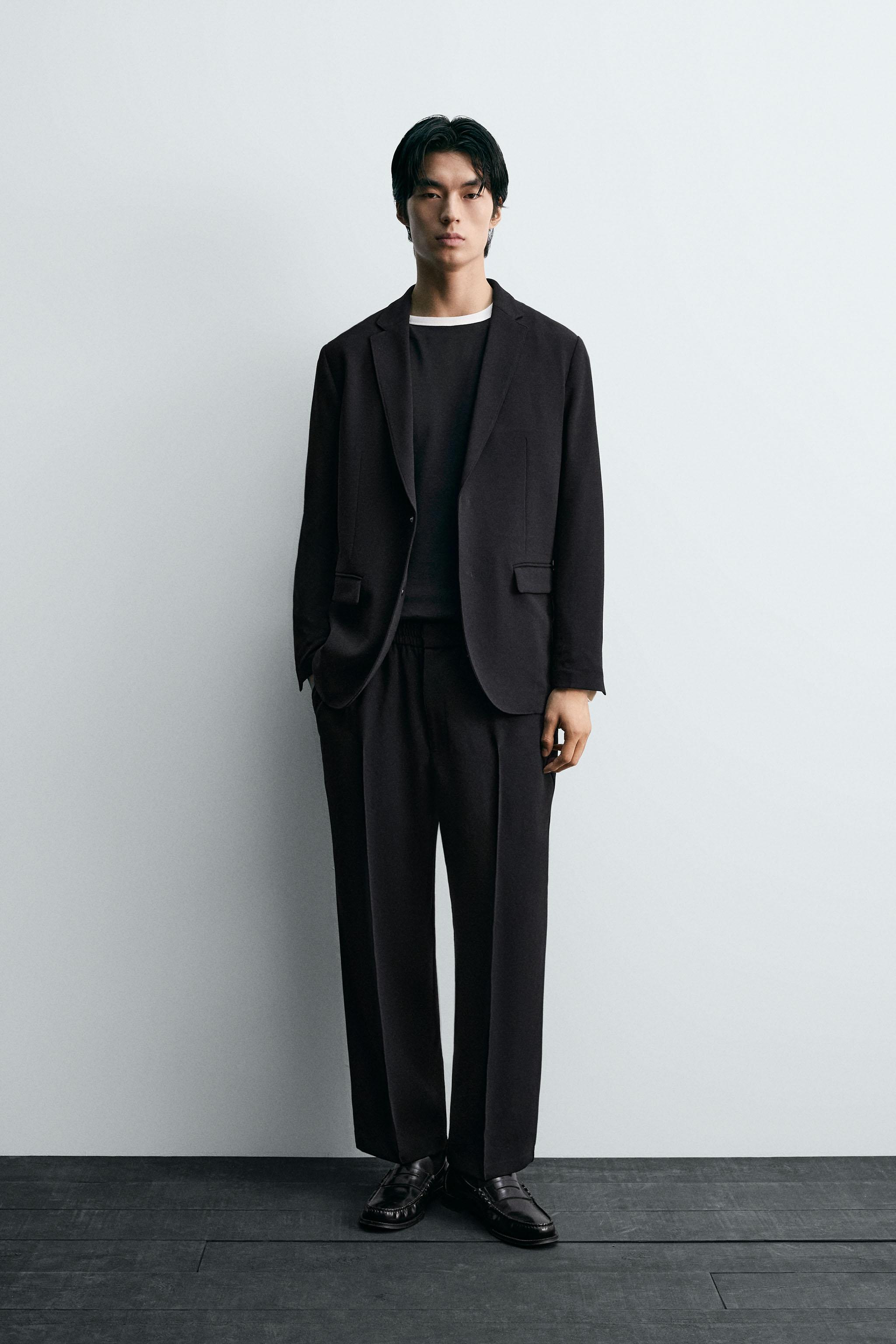 新作ZARA RELAXED FIT スーツブレザー リラックスフィットスーツブレザー - ブラック | ZARA Japan / 日本