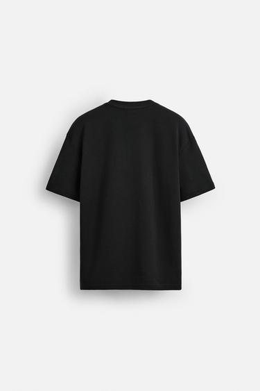 BASIC REGULAR FIT T-SHIRT - Black by Zara