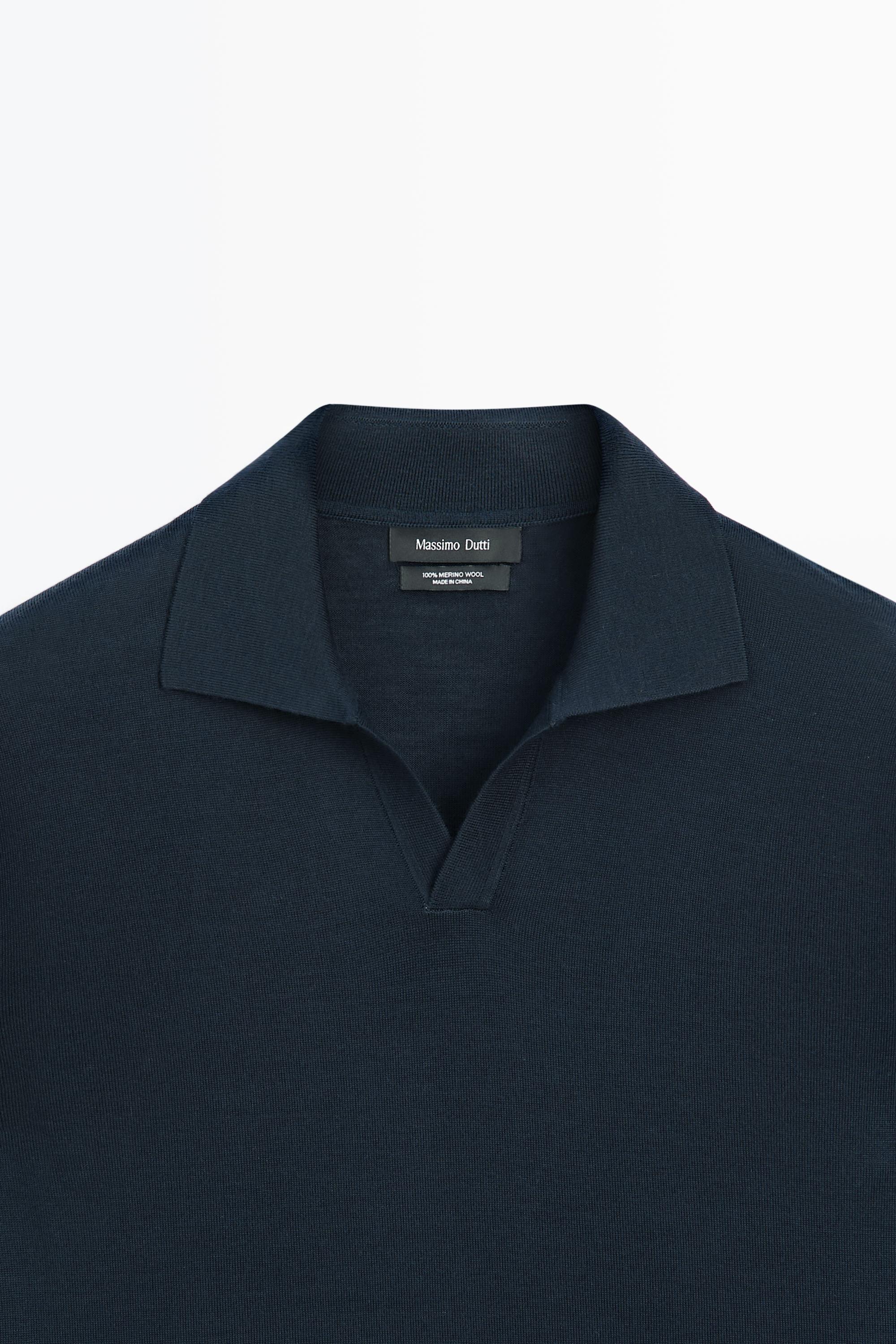 Pull polo 100 % laine mérinos