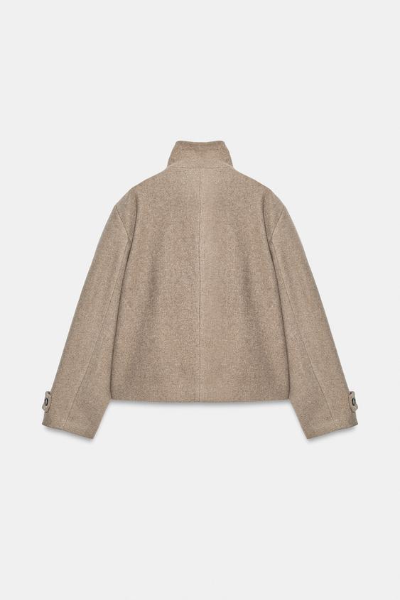 SOFT DOUBLE-BREASTED JACKET - camel by Zara - Image 7
