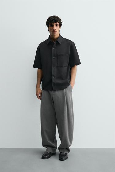 BALLOON FIT TROUSERS WITH PLEATS AND BELT - Grey by Zara