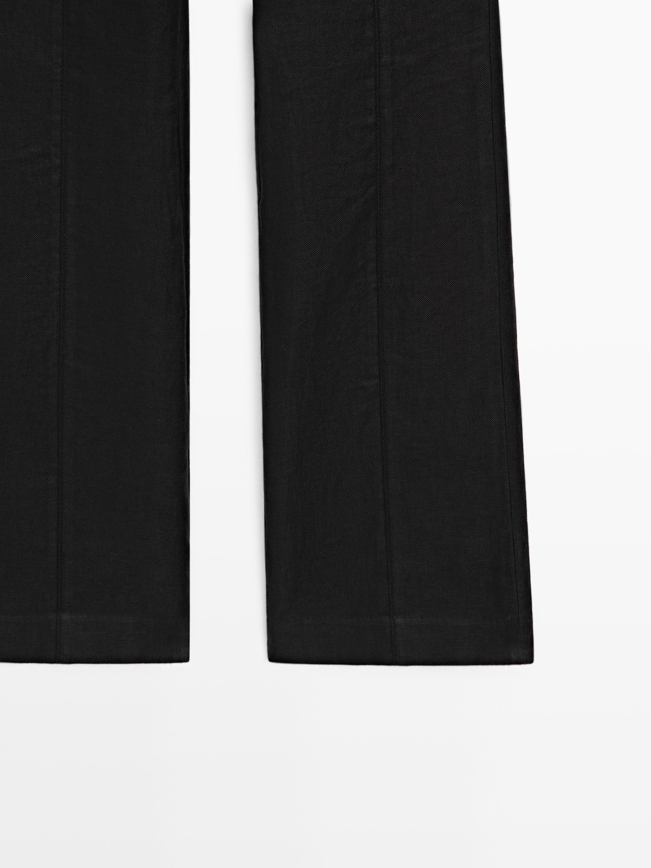 100% linen kick flare fit pants