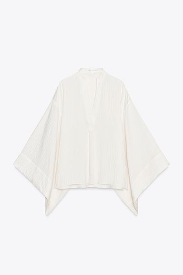 STRIPED SHIRT ZW COLLECTION - Oyster-white by Zara