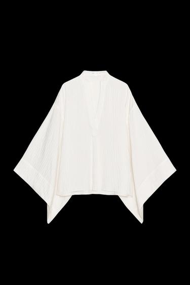 Zara ZW COLLECTION STRIPED SHIRT - Oyster-white - Image 0