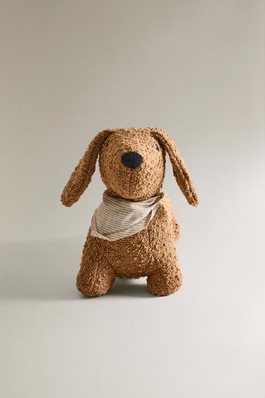 TRAVA-PORTAS COM CÃO E LISTRAS - Marrom-claro da Zara - Imagem 0