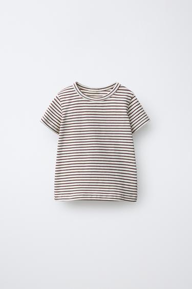 TRIČKO SOFT S TEXTILNÍMI PROUŽKY - Čokoládová od Zara