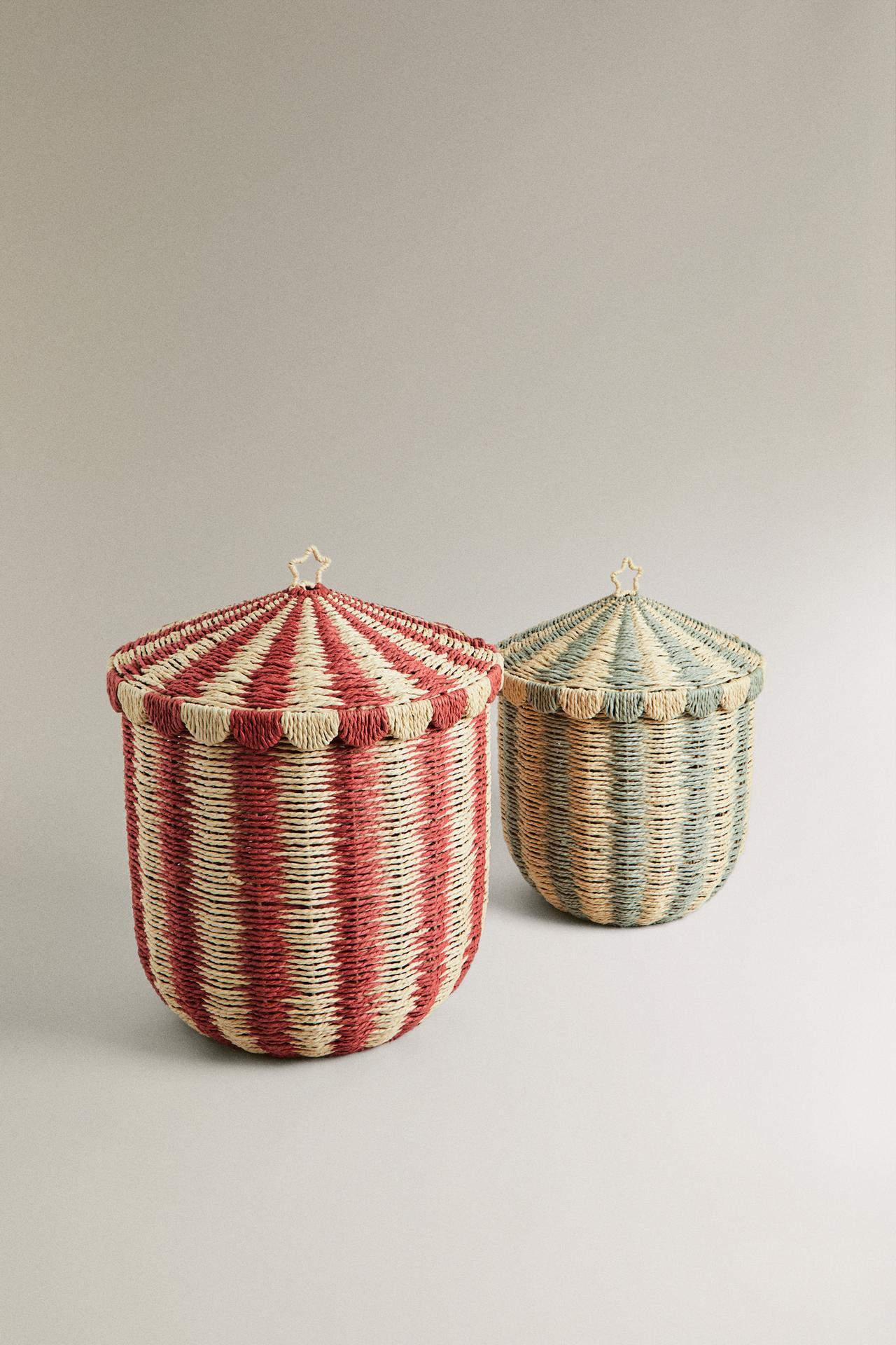 KIDS' PAPER CIRCUS BASKET — Multicolored