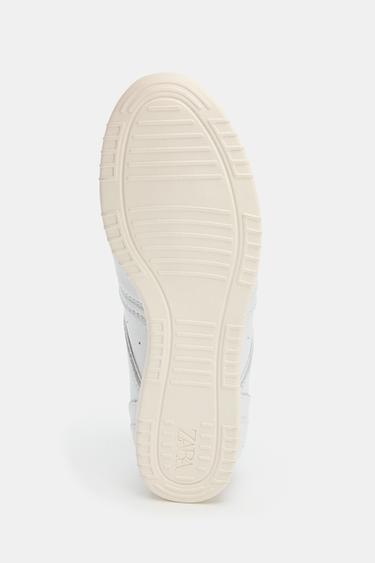 LEATHER TRAINERS - White by Zara - Image 6
