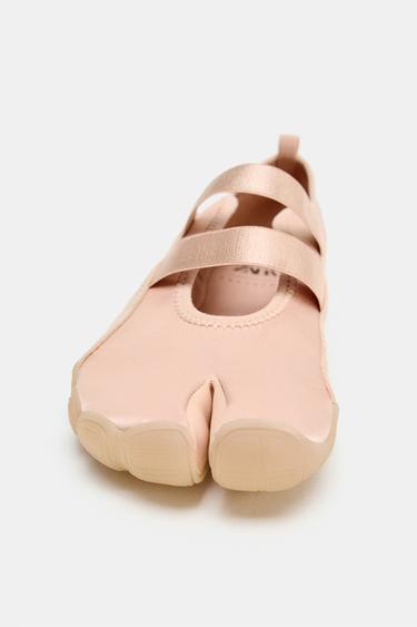 ELASTIC STRAP BALLET FLATS - Pink by Zara - Image 5
