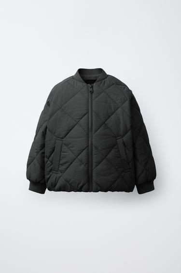 BOMBER MATELASSÉ DÉPERLANT - Gris anthracite de Zara